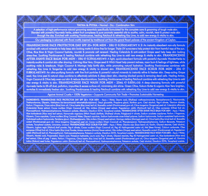Blue plaque with dense white text and decorative border.
