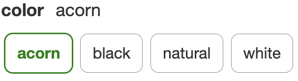 Two labeled buttons: 'black' and 'natural'.