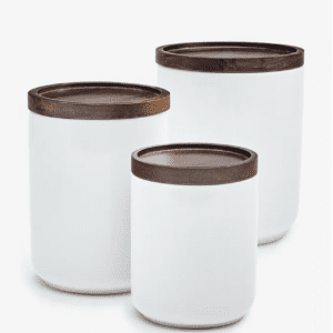 James Ceramic Canisters, Set of 3