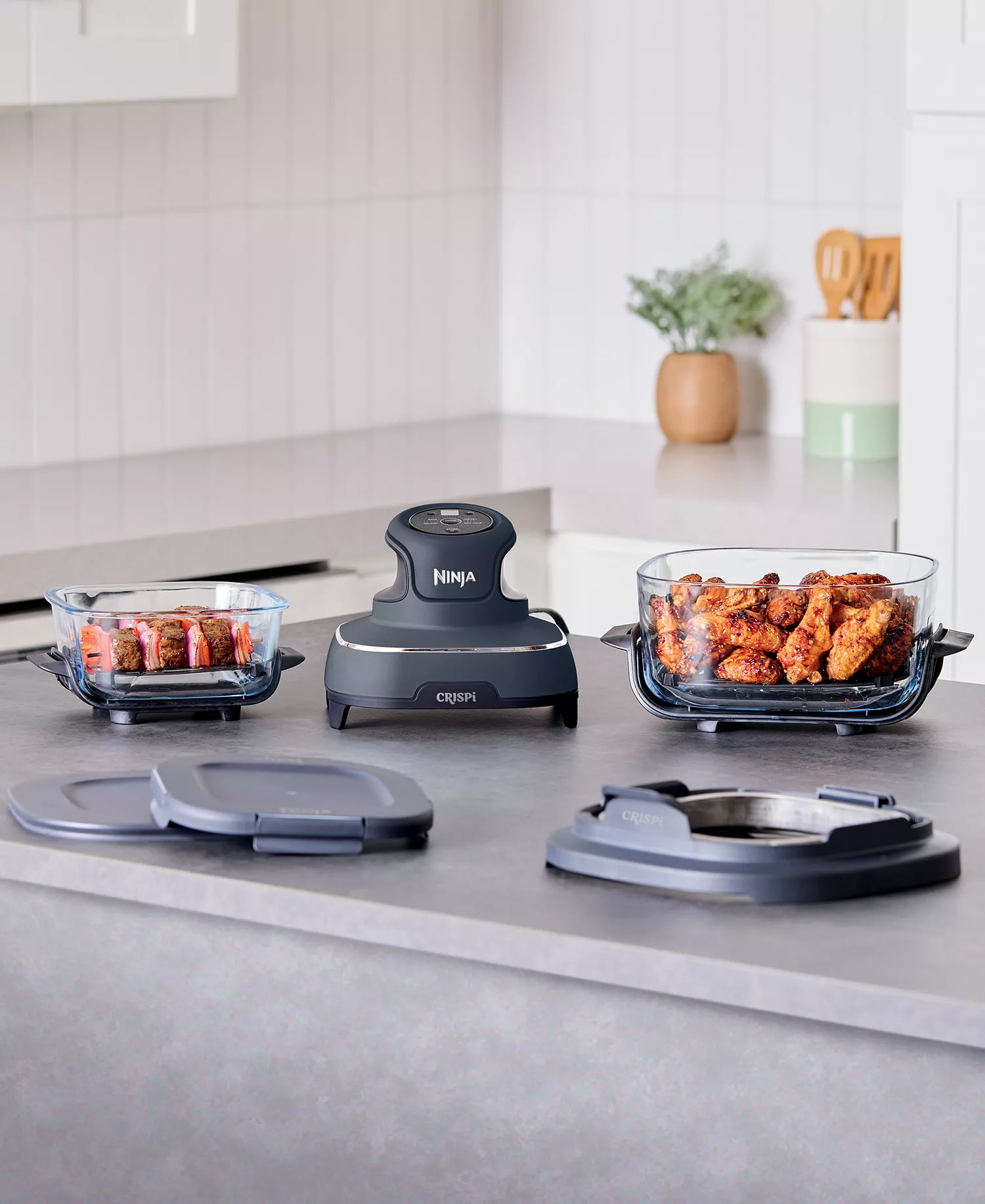 NINJA Crispi 4-in-1 Portable Glass Air Fryer Cooking System - Image 2