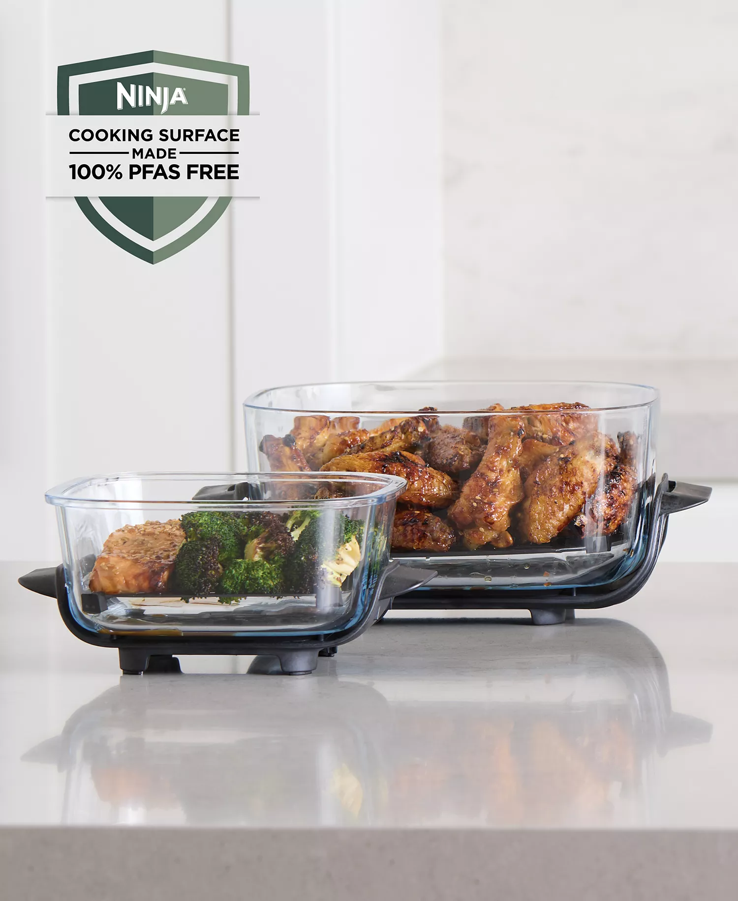 NINJA Crispi 4-in-1 Portable Glass Air Fryer Cooking System - Image 5