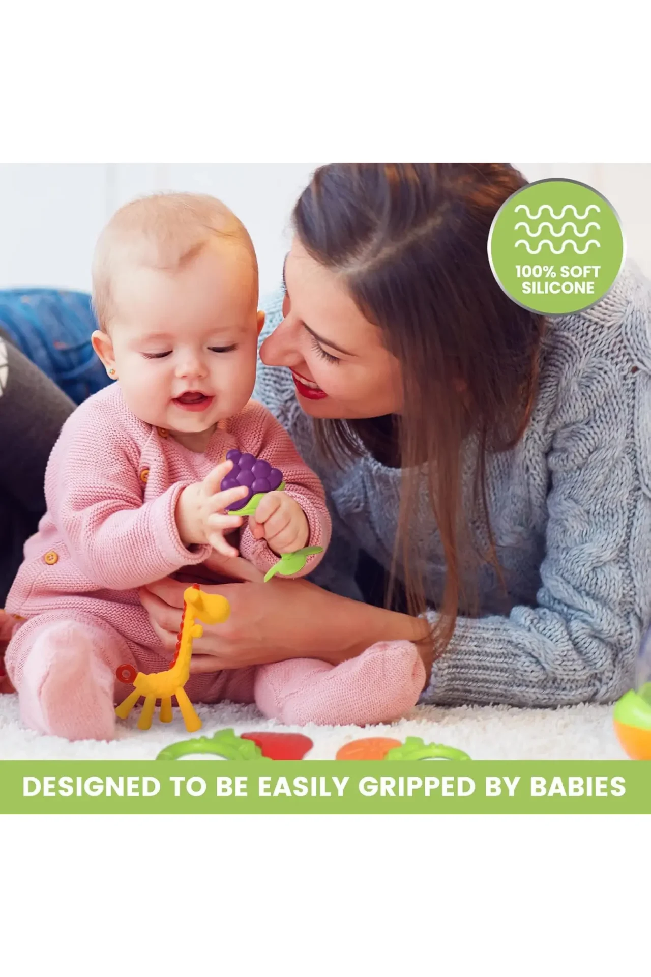 Sperric Silicone Baby Teethers Freezer Safe Gift Set - Image 4