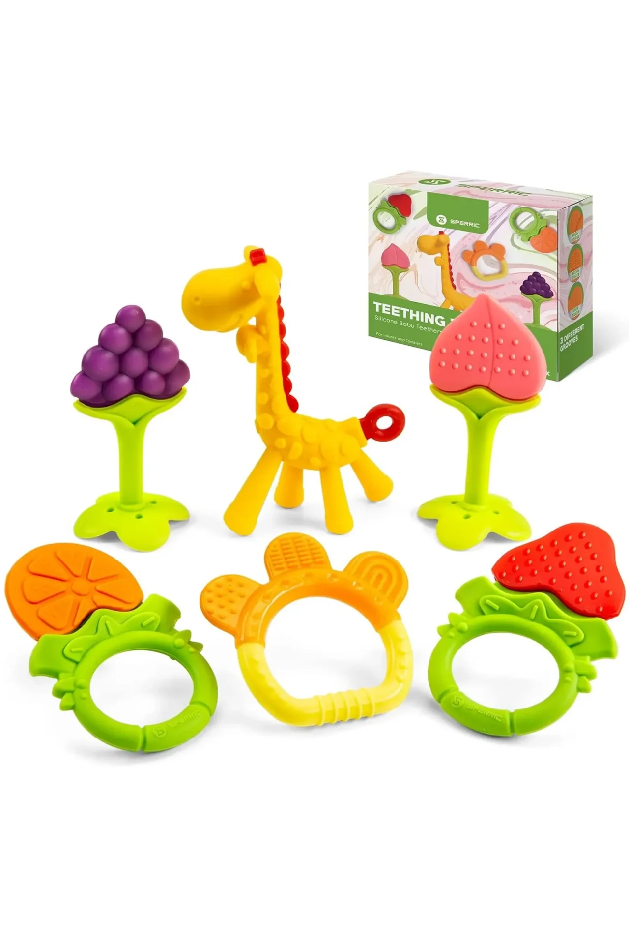 Sperric Silicone Baby Teethers Freezer Safe Gift Set - Image 2