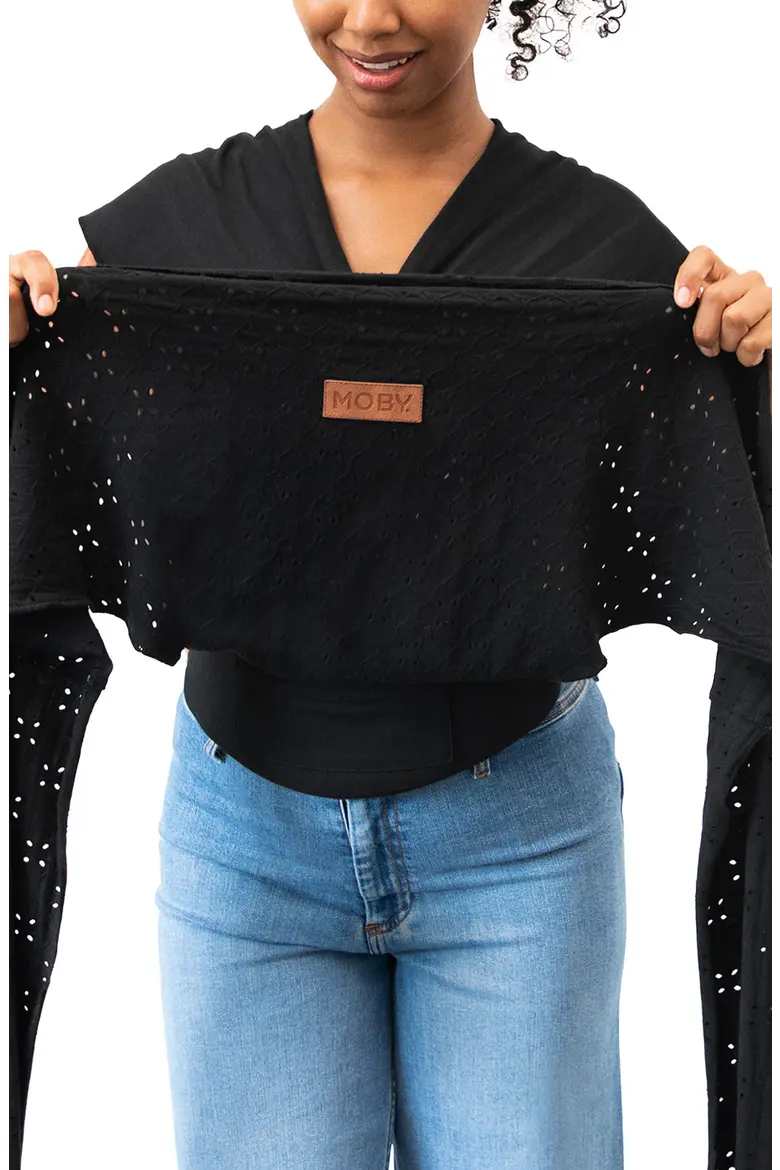 MOBY Embroidered Eyelet Easy-Wrap Baby Carrier