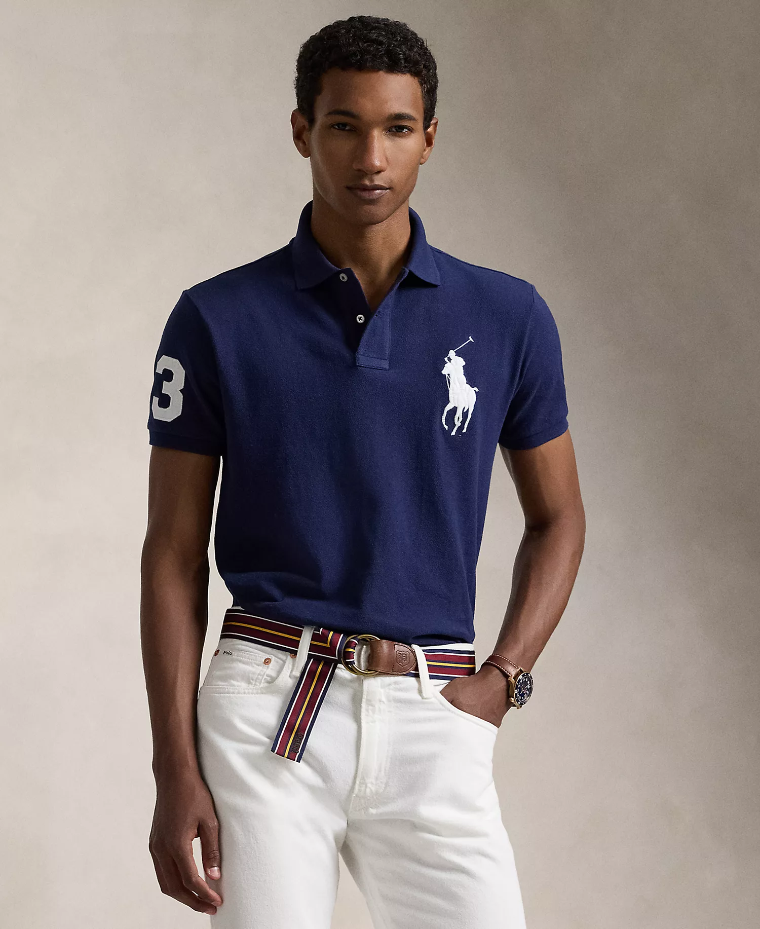 Men's Big Pony Custom Slim Fit Mesh Polo Ralph Lauren - Image 7