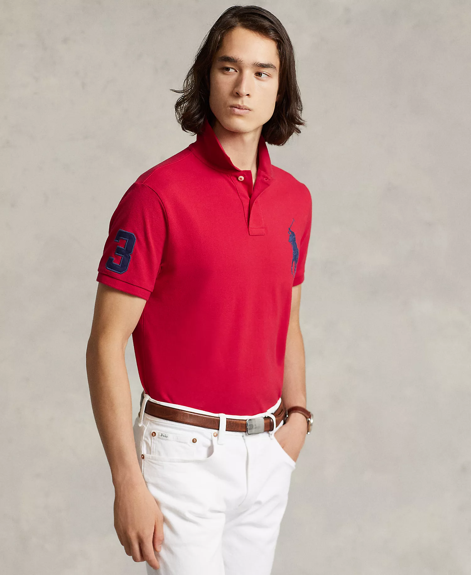 Men's Big Pony Custom Slim Fit Mesh Polo Ralph Lauren - Image 11
