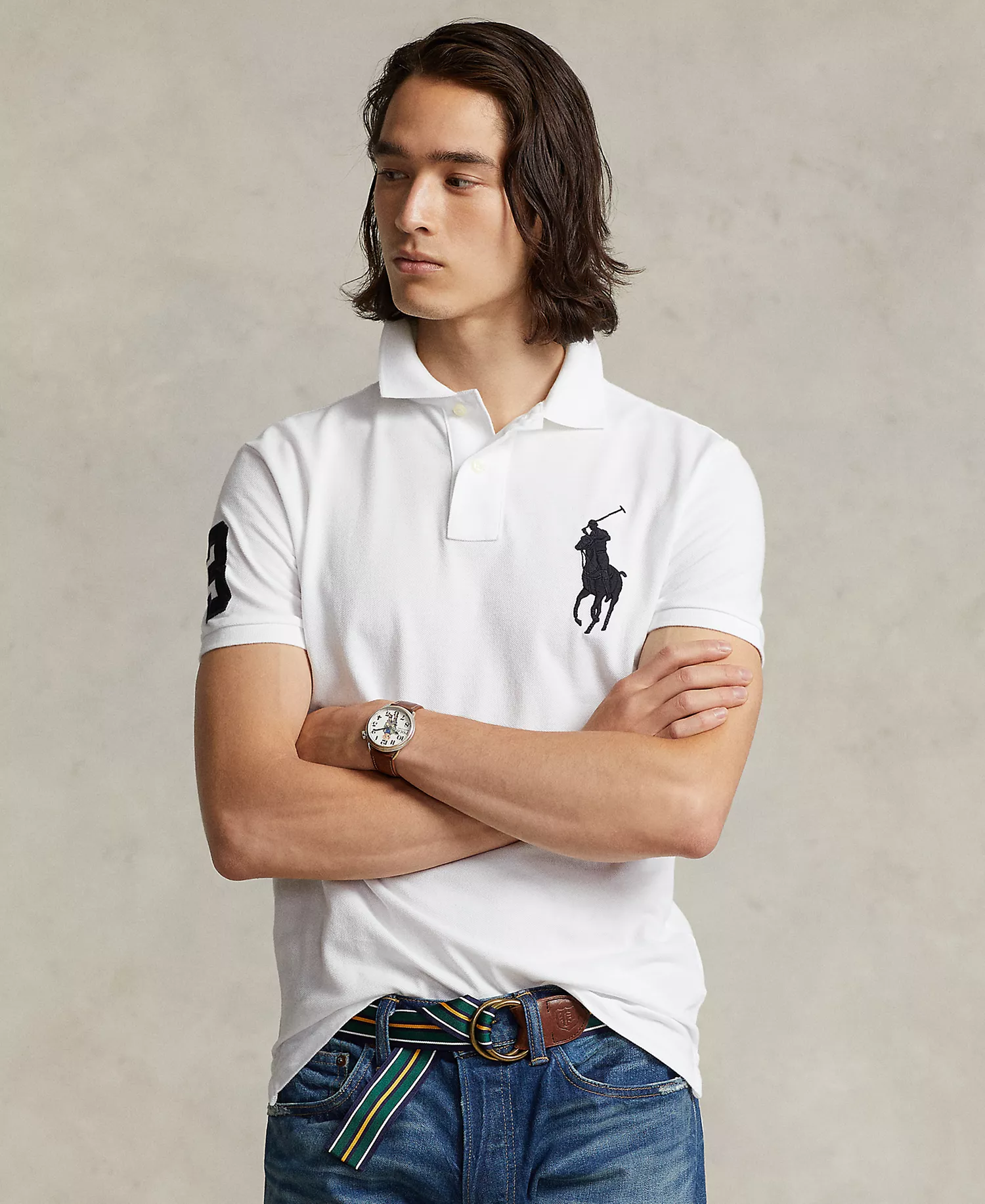 Men's Big Pony Custom Slim Fit Mesh Polo Ralph Lauren - Image 15