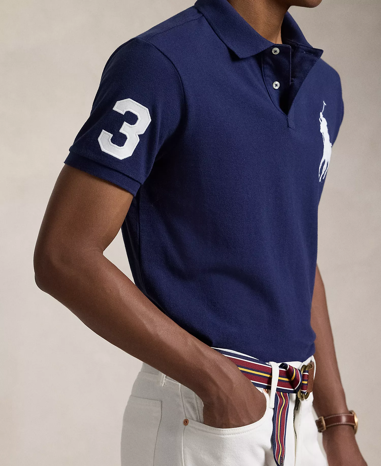Men's Big Pony Custom Slim Fit Mesh Polo Ralph Lauren - Image 6