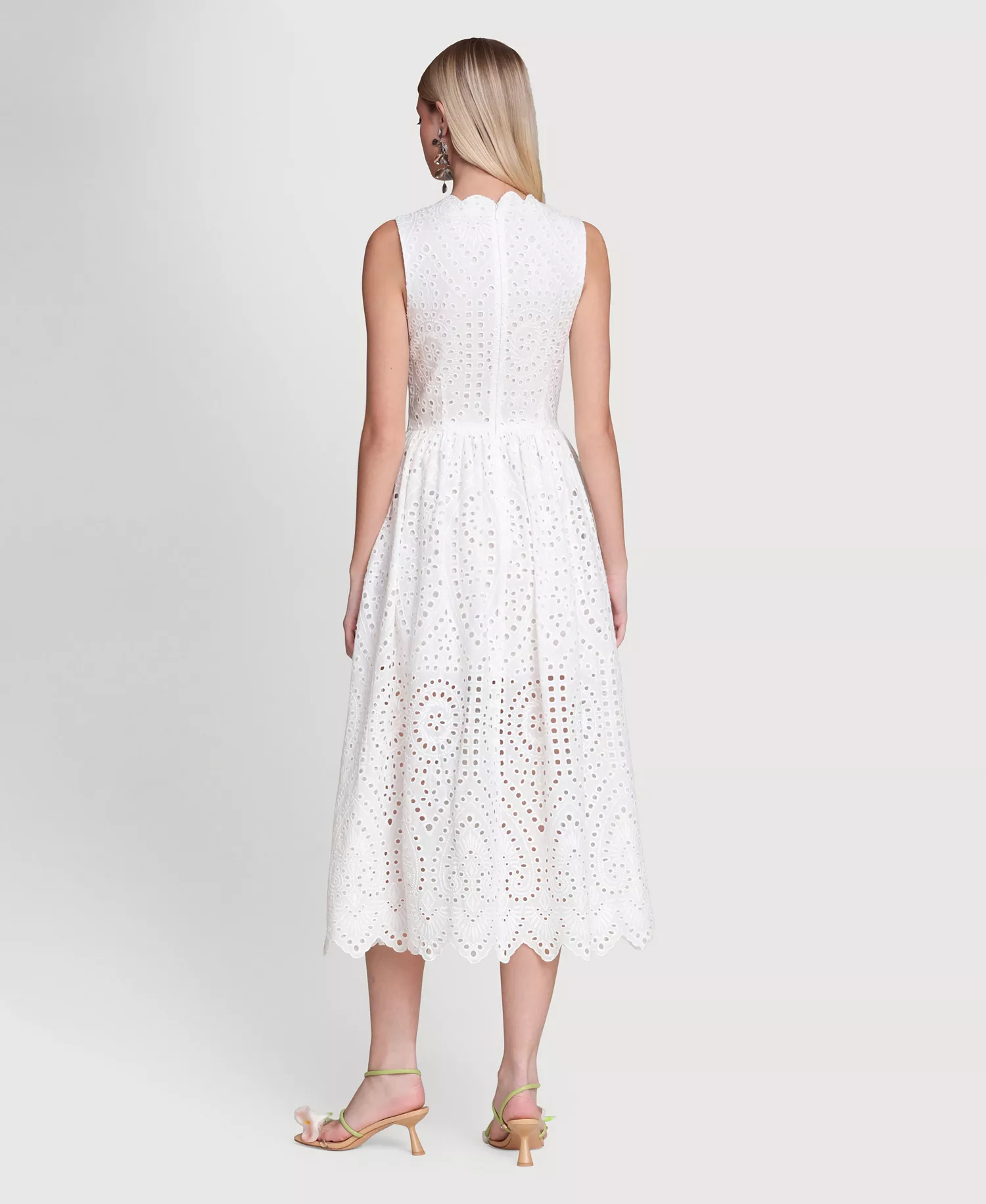 Avec Les Filles Women's Broderie Anglaise Cotton Midi Dress - Image 2