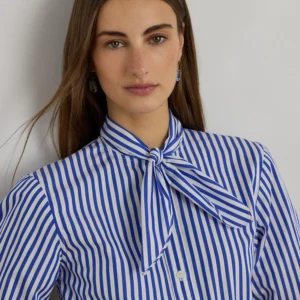 Lauren Ralph Lauren's Women's Tie-Neck Balloon-Sleeve Shirt