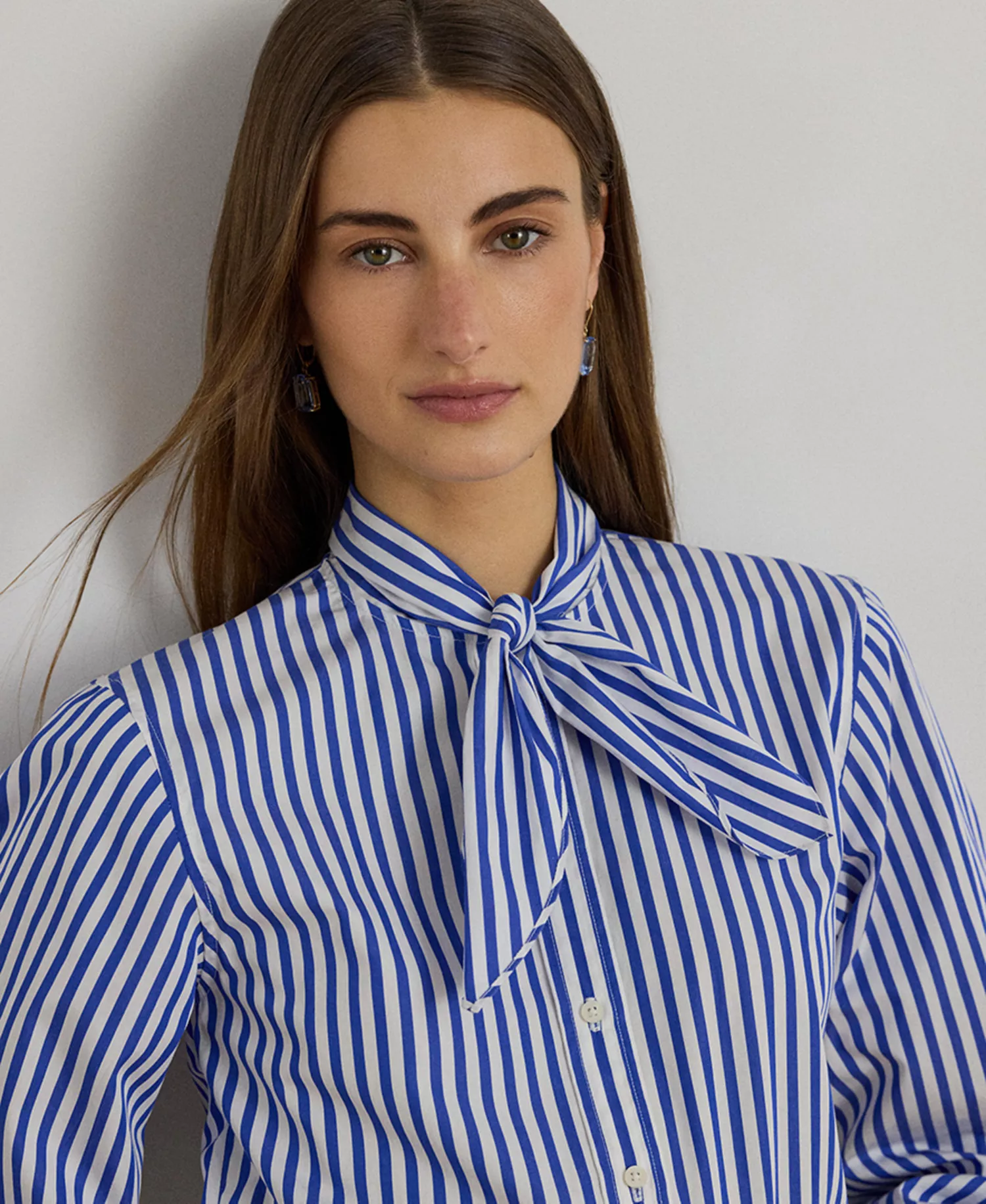Lauren Ralph Lauren's Women's Tie-Neck Balloon-Sleeve Shirt