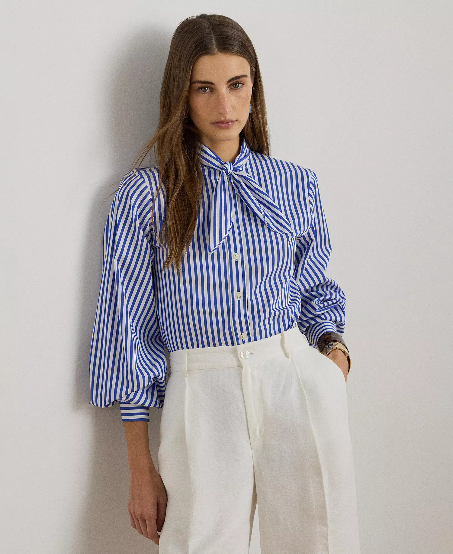 Lauren Ralph Lauren's Women's Tie-Neck Balloon-Sleeve Shirt - Image 3
