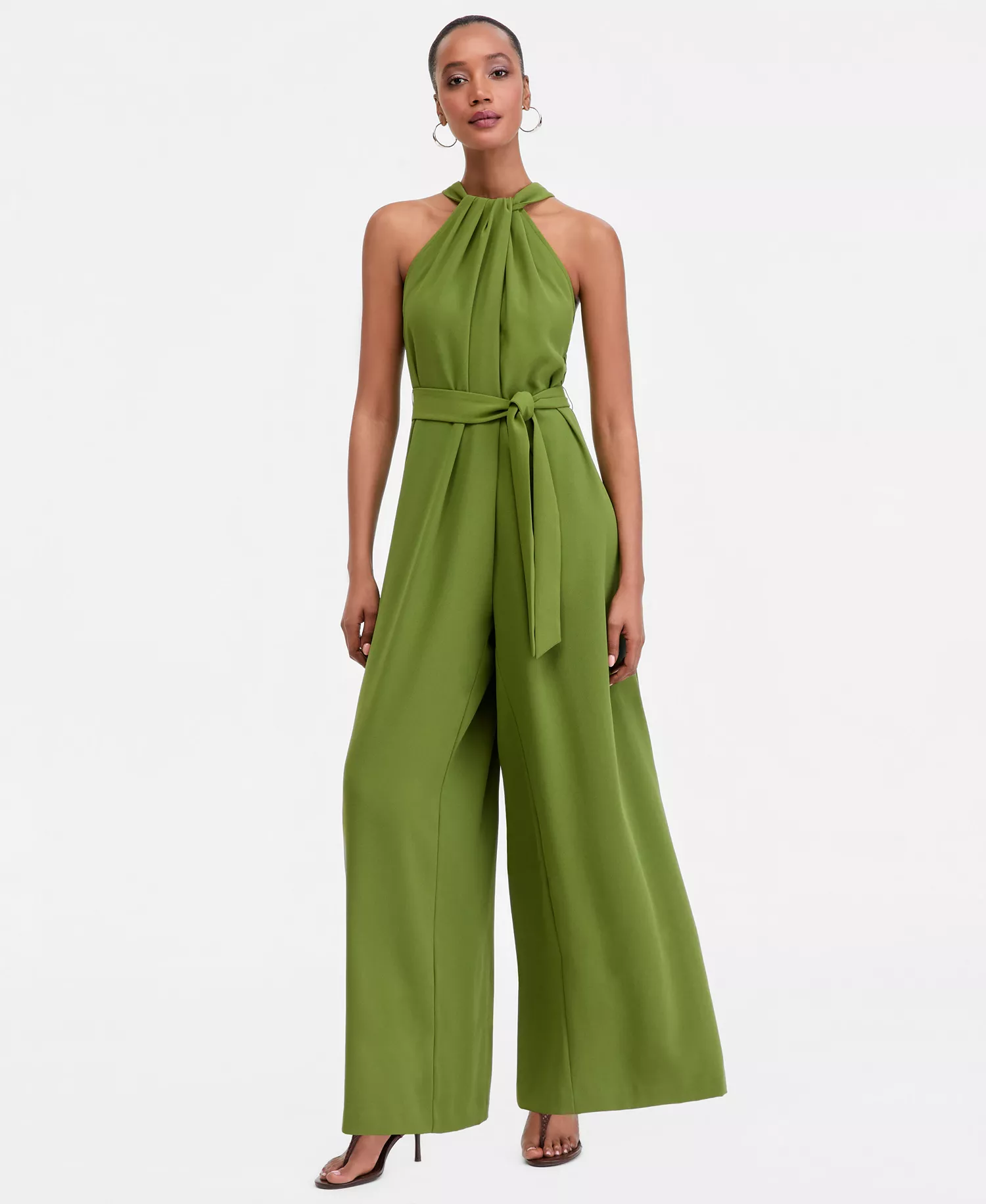 I.N.C. International Women's Halter-Neck Sleeveless Wide-Leg Jumpsuit