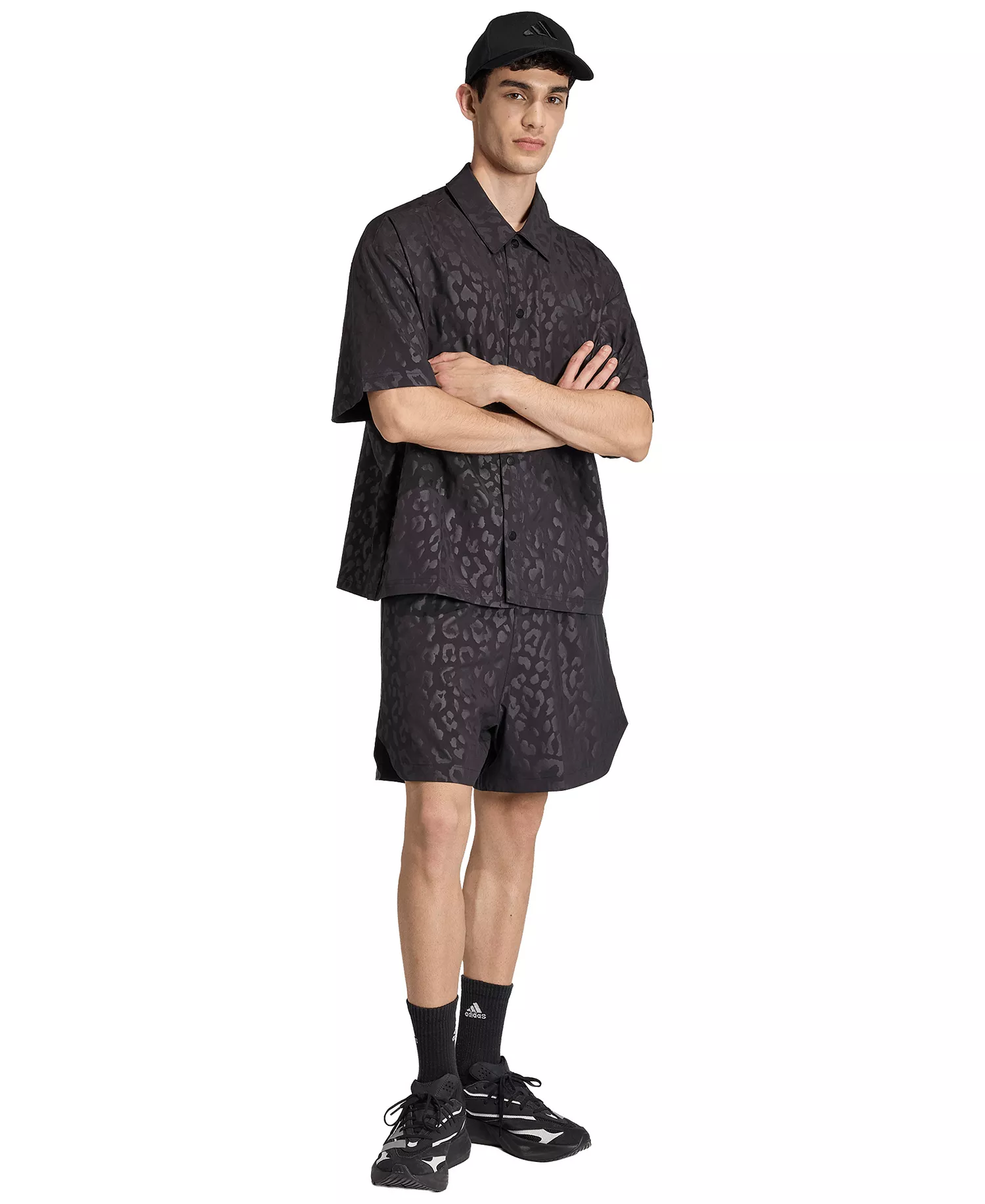 Adidas Men's Tech Leopard Short-Sleeve Shirt - Image 5