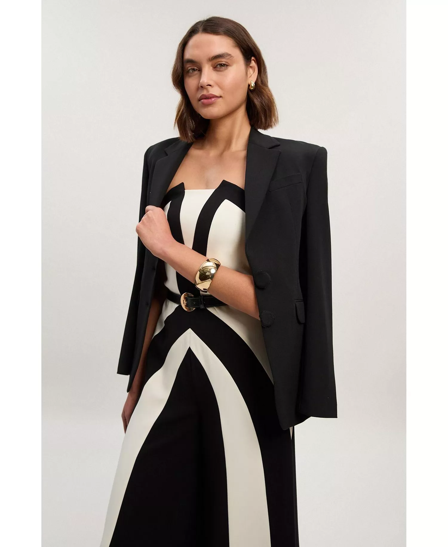 Karen Millen Women's Block Bandeau Jumpsuit - Image 4