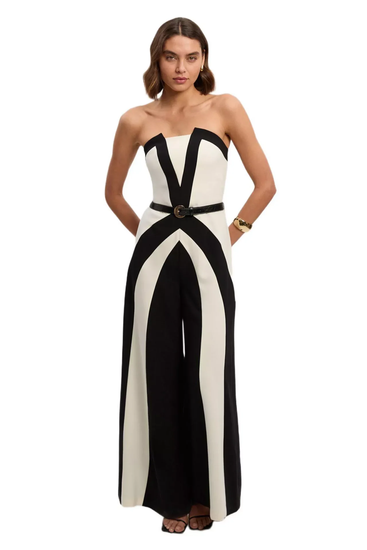 Karen Millen Women's Block Bandeau Jumpsuit