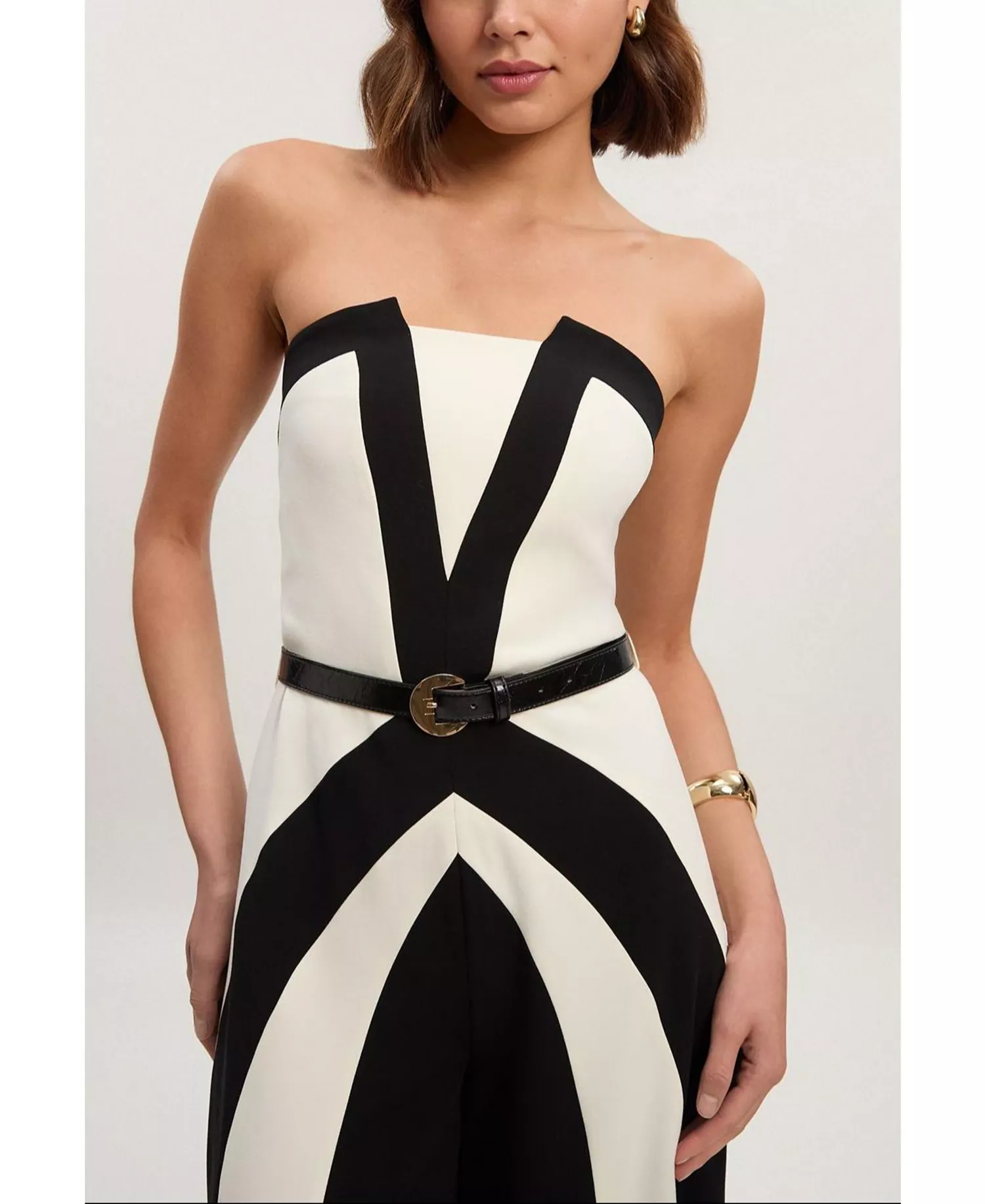 Karen Millen Women's Block Bandeau Jumpsuit - Image 6