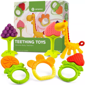 Sperric Silicone Baby Teethers Freezer Safe Gift Set