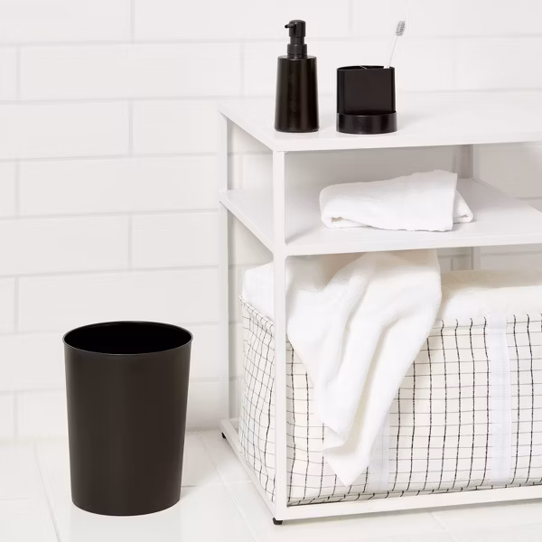 Room Essentials™- Bath Coordinates Bundle Black : Plastic Hand Washable, Includes Wastebasket & Soap Dispenser - Image 5