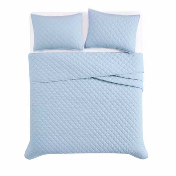 Cannon 3pc Full/Queen Percale Quilt Set - Image 2