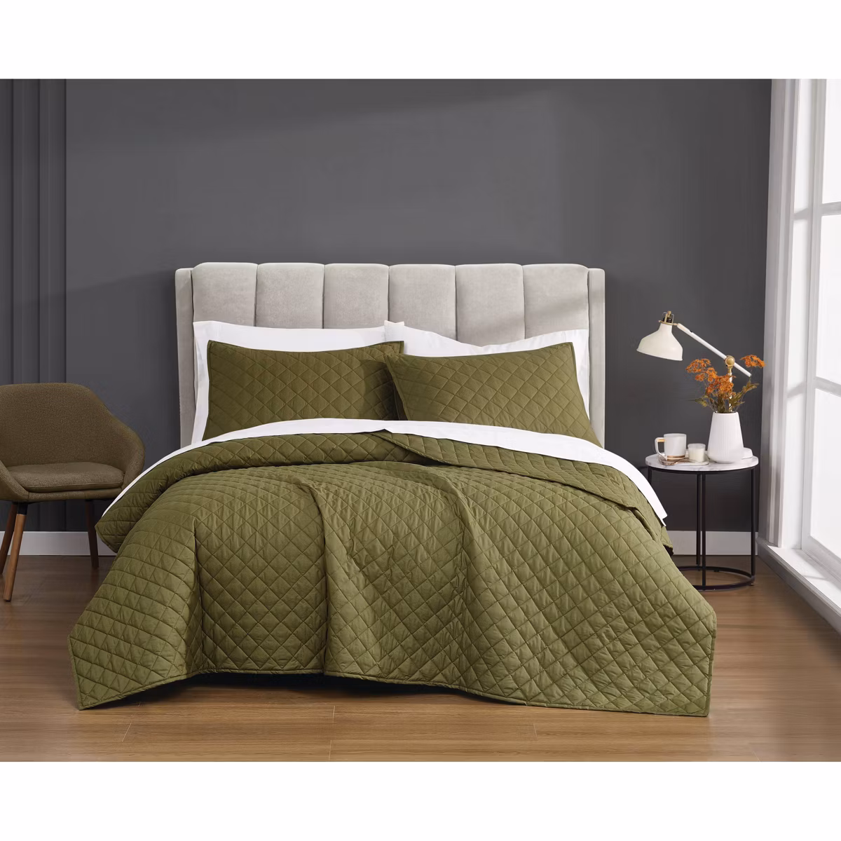 Cannon 3pc Full/Queen Percale Quilt Set - Image 19