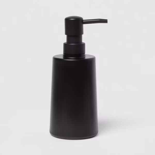 Room Essentials™- Bath Coordinates Bundle Black : Plastic Hand Washable, Includes Wastebasket & Soap Dispenser - Image 2