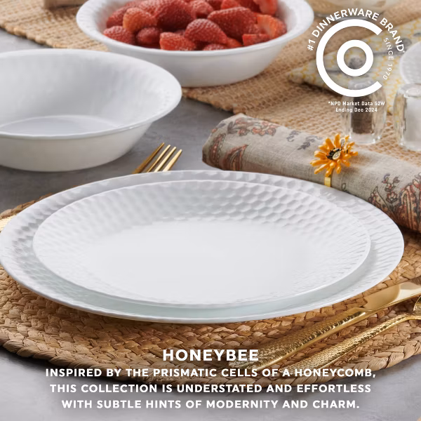 Corelle 18pc Honey Bee Dinnerware Set - Image 2