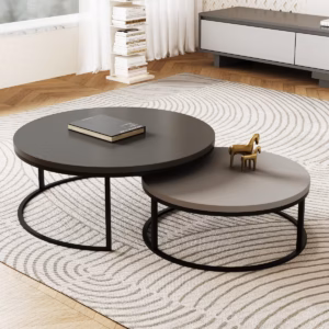 Round Modern Living Room Nesting Coffee Table