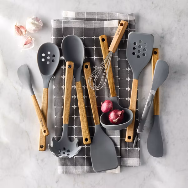 Figmint™-10pc Silicone/Acacia Kitchen Utensil Set - Image 8