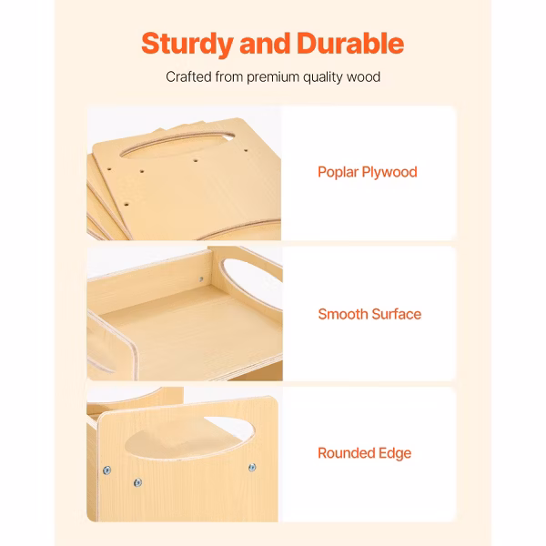 VEVOR Montessori Weaning Table and Chair Set, Wooden Toddler Table and Chair Set for Aged 1-5 - Image 5