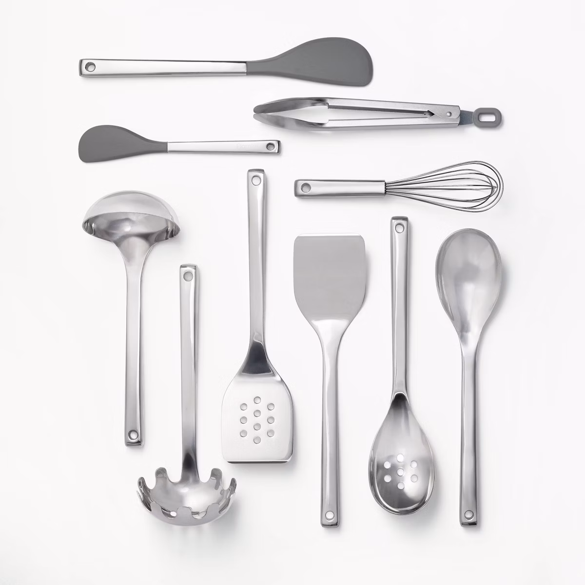 Figmint™-10pc Stainless Steel Kitchen Utensil Set Silver