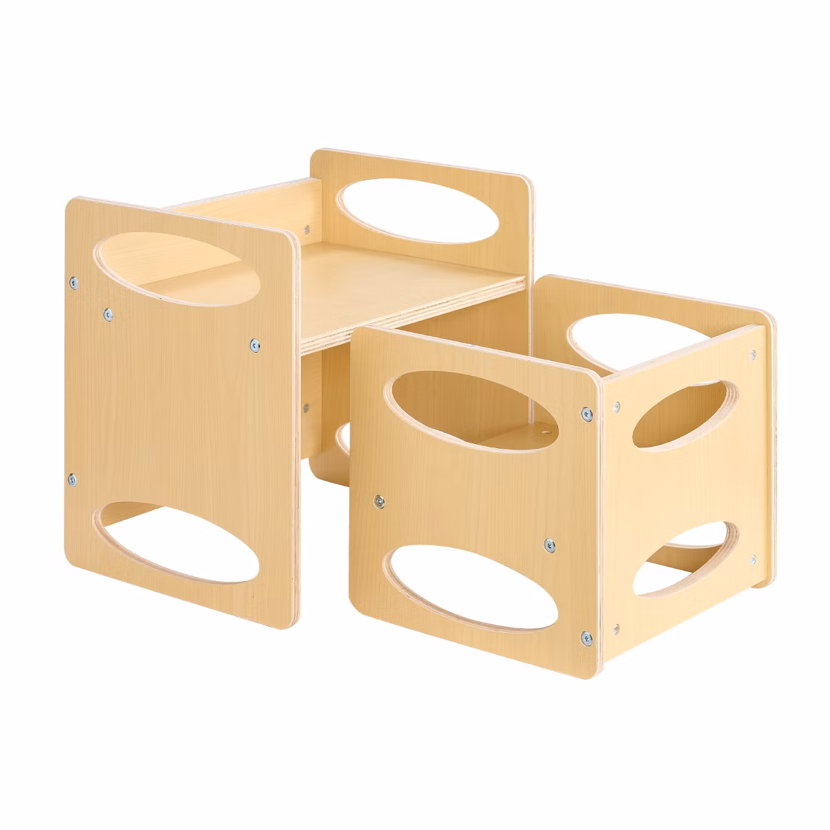 VEVOR Montessori Weaning Table and Chair Set, Wooden Toddler Table and Chair Set for Aged 1-5