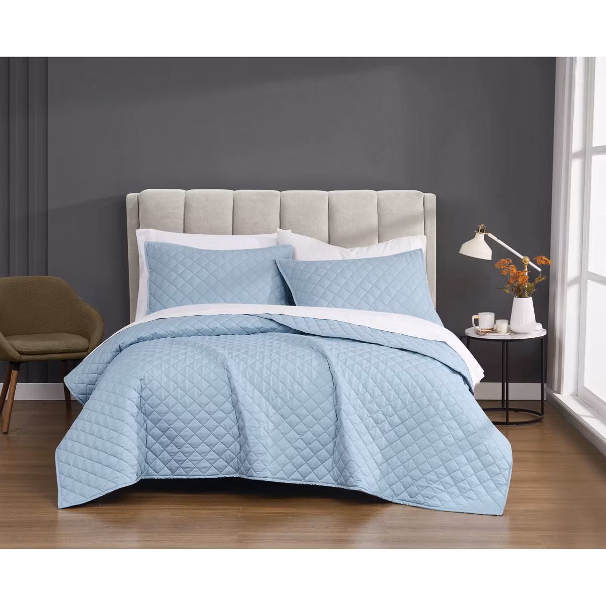 Cannon 3pc Full/Queen Percale Quilt Set