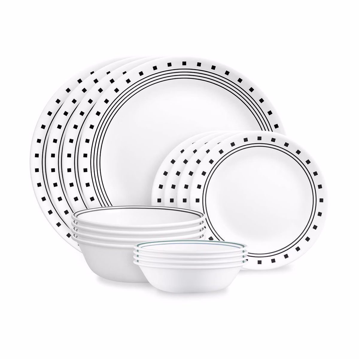 Corelle 16pc Vitrelle City Block Dinnerware Set