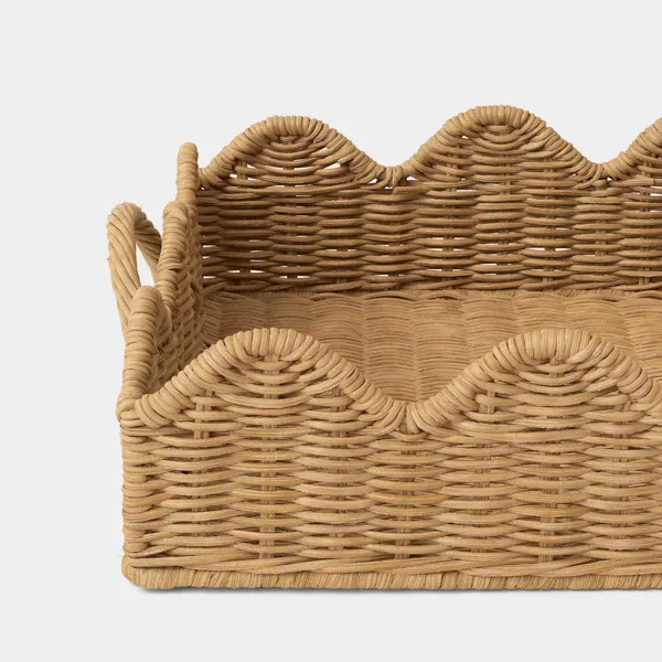 Scalloped Edge Woven Tray - Threshold™ - Image 2