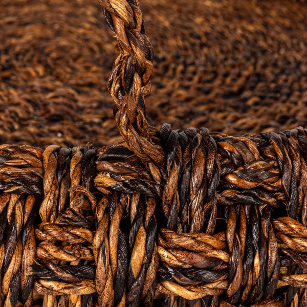 Storied Home Artisanal Bankuan Braided Tray with Handles - Image 2