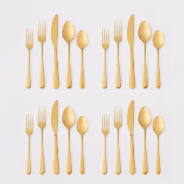 20pc Harrington Flatware Set Gold - Threshold™ - Image 2
