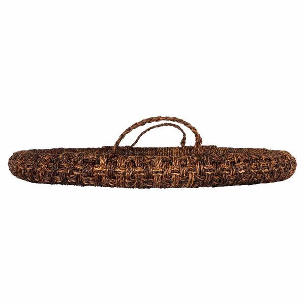 Storied Home Artisanal Bankuan Braided Tray with Handles - Image 4