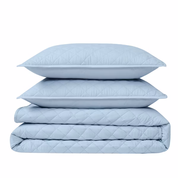 Cannon 3pc Full/Queen Percale Quilt Set - Image 3