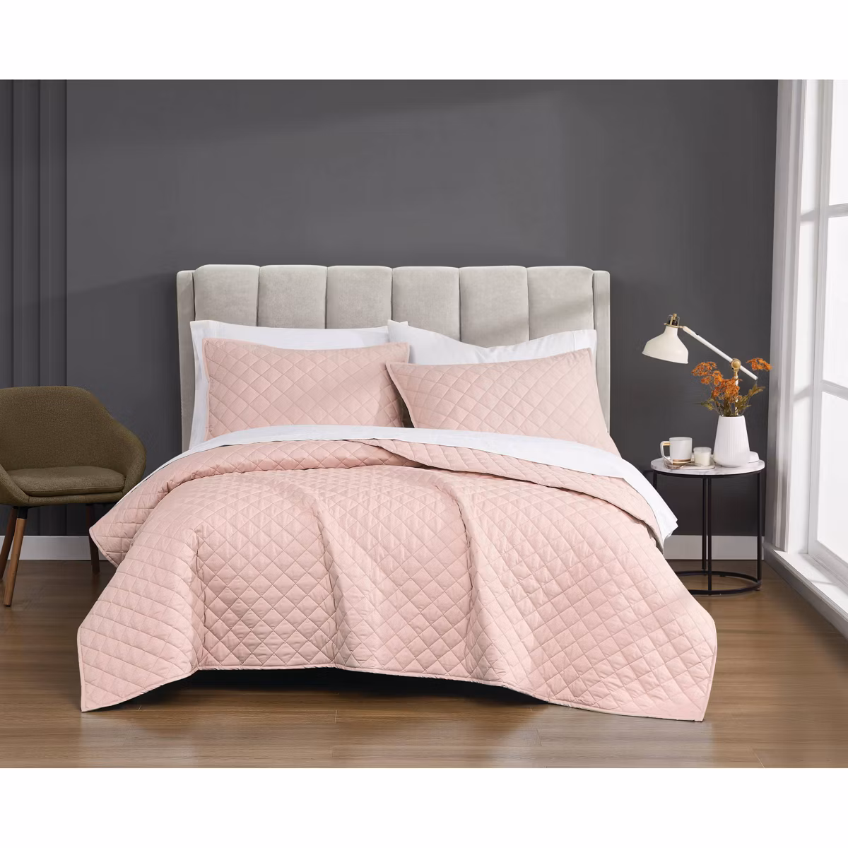 Cannon 3pc Full/Queen Percale Quilt Set - Image 11
