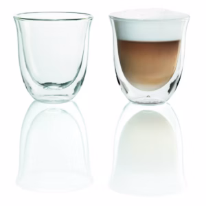 DeLonghi 6oz Cappuccino Double Wall Thermal Glasses