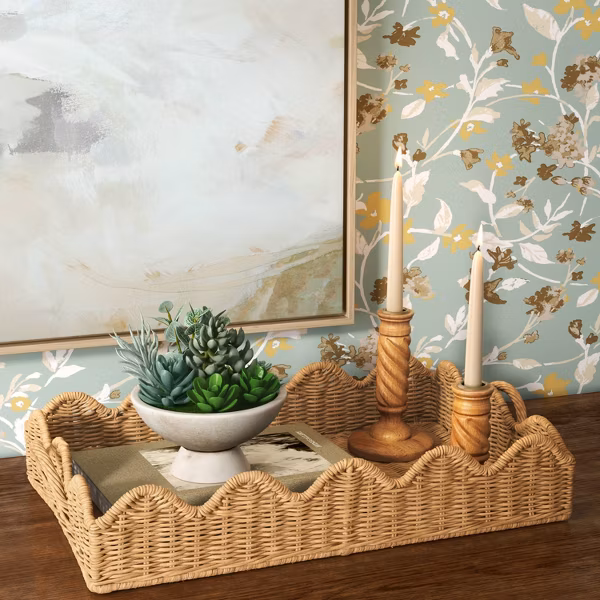 Scalloped Edge Woven Tray - Threshold™ - Image 3