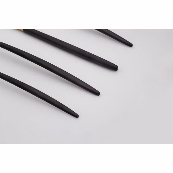 20pc Gaze Black Champagne Satin Stainless Steel Flatware Set - Cambridge Silversmiths - Image 3