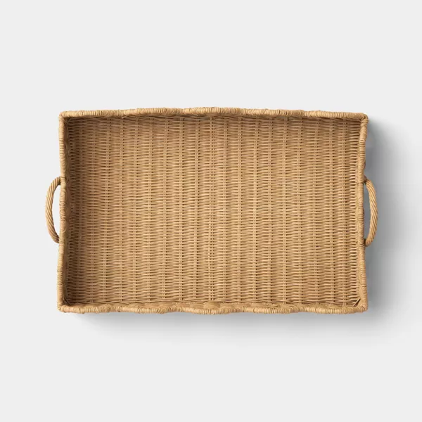 Scalloped Edge Woven Tray - Threshold™ - Image 4