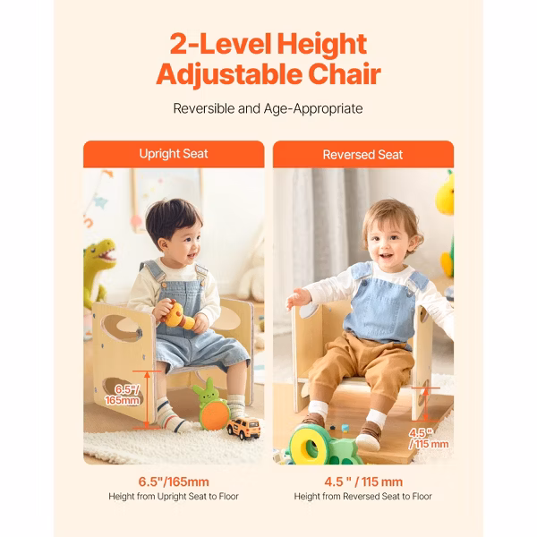 VEVOR Montessori Weaning Table and Chair Set, Wooden Toddler Table and Chair Set for Aged 1-5 - Image 7