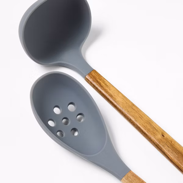 Figmint™-10pc Silicone/Acacia Kitchen Utensil Set - Image 9