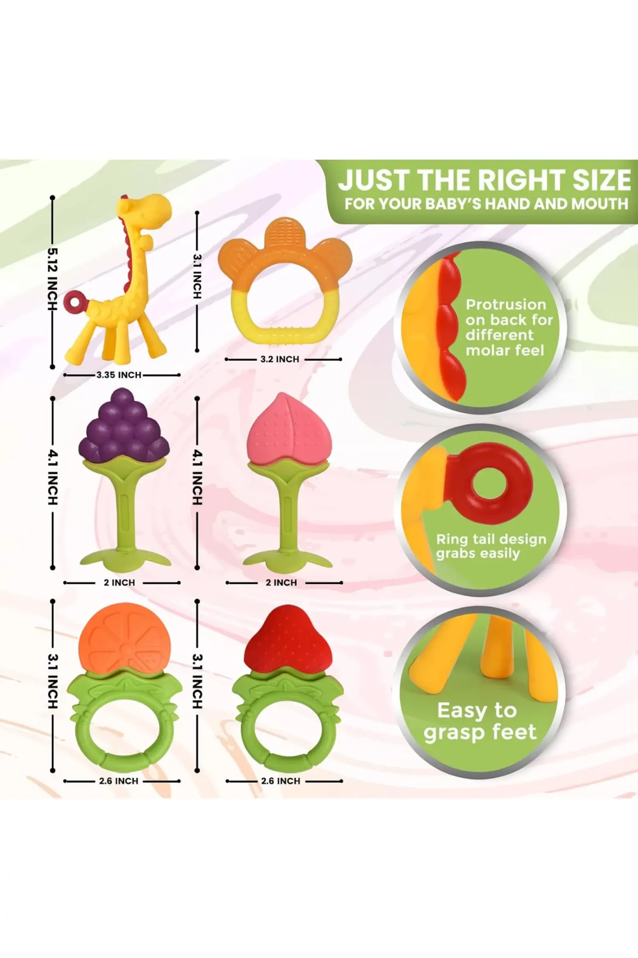 Sperric Silicone Baby Teethers Freezer Safe Gift Set - Image 6