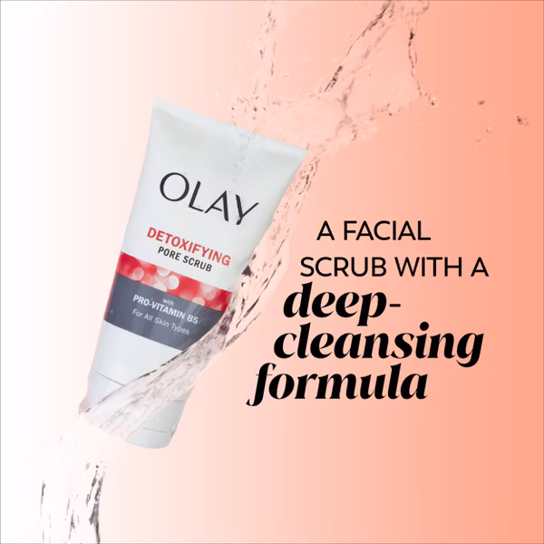 Olay Regenerist Detoxifying Pore Scrub Face Wash : Vitamin B5, Brightening, Normal & Oily Skin - Image 2