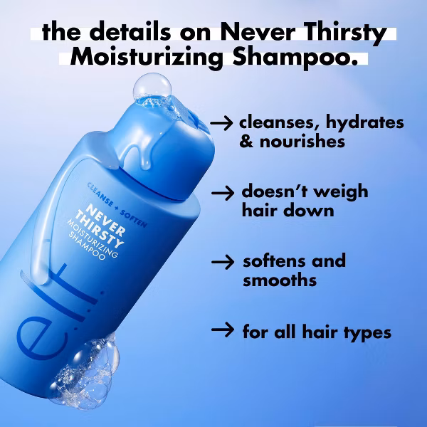 e.l.f. Hair Never Thirsty Moisturizing Shampoo - 12 fl oz - Image 3
