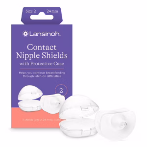 Lansinoh Contact Nipple Shields for Breastfeeding with Case - 2ct - 24mm